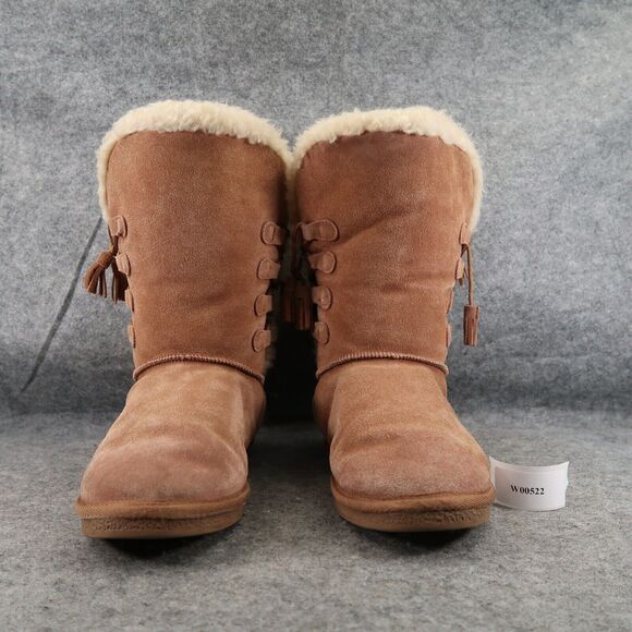 Tamarac Shoes Womens 9 Boot Winter Leather Wool Pull On Comfort Warm Brown Tahoe - Picture 3 of 14